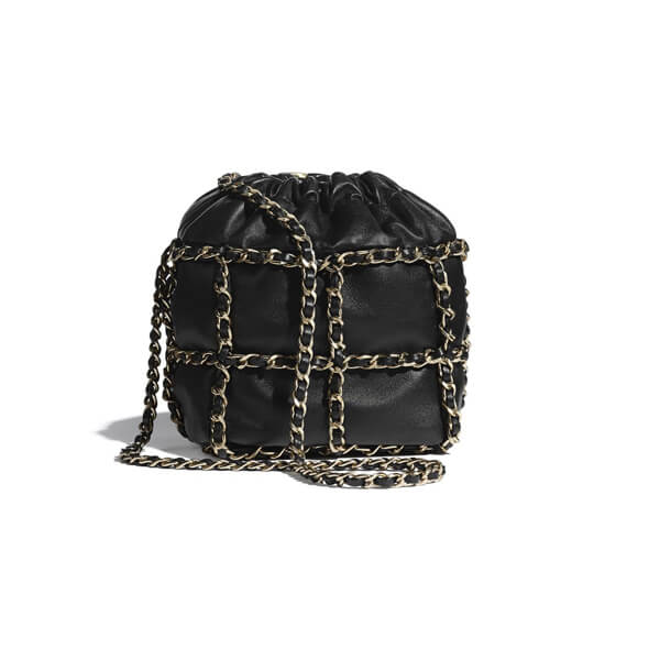 【シャネル】シャネル☆ミニ ショルダーバッグ ラム ロゴ☆AS2313 B04880 NA106